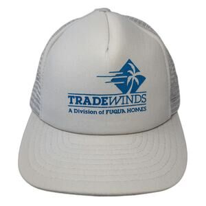 Designer Award Trucker Hat Gray One Size Tradewinds Fuqua Homes Mesh Snapback